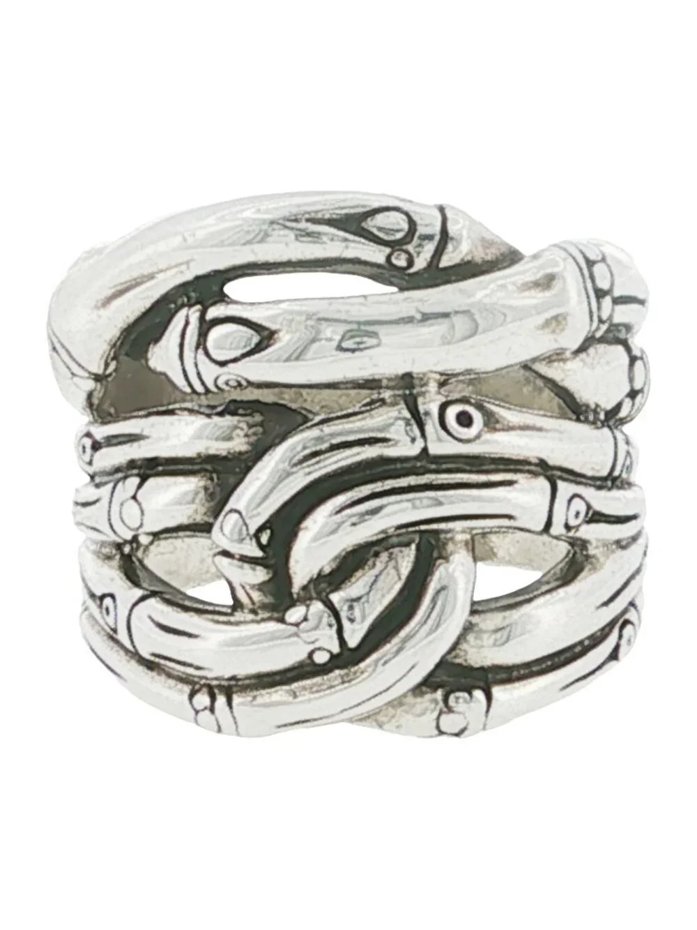 JOHN HARDY 925 Sterling Silver Bamboo Ring Size 7